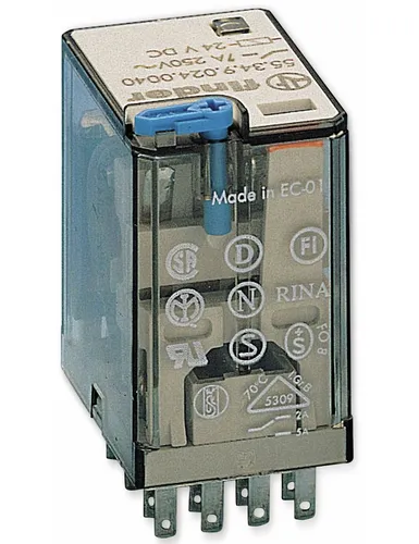 FINDER Relais F 55.34, 24 V-, 4xUM, 7 A, hartvergoldet 55.34.9.024.5040