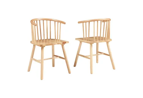 Esszimmerstuhl ‘Stami' 2er Set - Stilvolle Holzstühle für Ihr Zuhause - Esszimmerstühle im 2er-Set aus Gummibaumholz, ideal für gemütliche Abende oder konzentriertes Arbeiten. Mit geschwungener Rückenlehne für hohen Sitzkomfort und einfacher Montage.