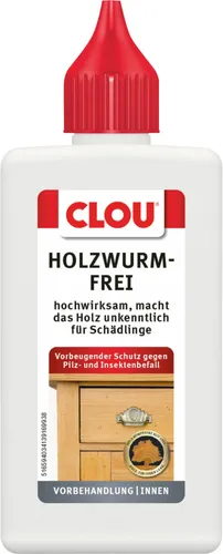 Clou Holzschutz Holzwurmfrei 100 ml