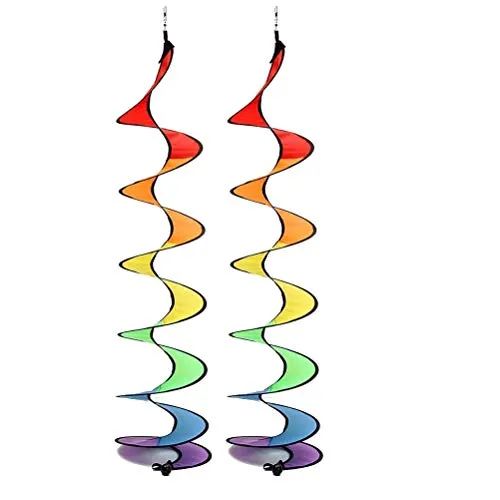 QoFina Pack of 2 Colourful Wind Chimes Wind Spinner Tent UV Resistant and Weatherproof Colourful Wind Chime for Garden and Home