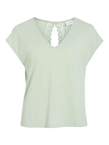 Vila Female Top mit V-Ausschnitt Flügelärmel