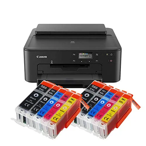 IC-Office TS705a Farbtintenstrahl-Drucker - USB, WLAN, LAN, CD-Druck, inklusive 10 XXL Tintenpatronen für hohe Druckqualität