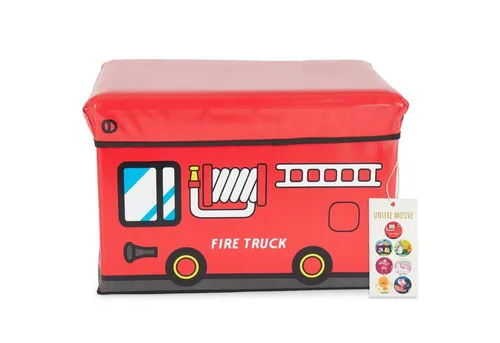 BIECO Spielzeugtruhe Feuerwehr 46L in rot von Bieco
