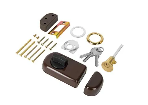 Türschloss Ergo 50mm Schloss mit Schlüssel - Zylinderschloss - Zusatzsicherung - Türschloss Haustür - Schließzylinder - Kastenschloss - Türzusatzschloss - Türriegel