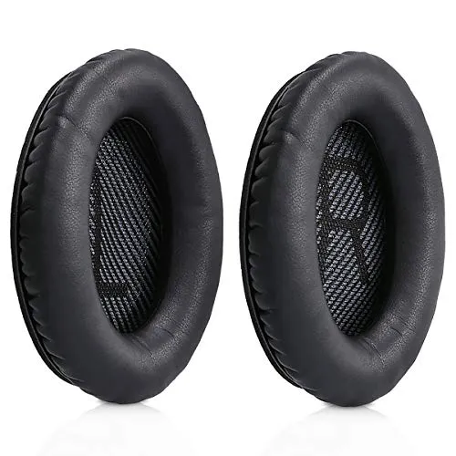 Ersatz Ohrpolster für Bose QC25 QC15 QC2 AE2 AE2i AE2w SoundTrue AEII SoundLink AEII Kopfhörer von MMOBIEL – Weiche Memory-Schaum Ohrpolster – Geräuschisolierende Ersatzpolster – Schwarz