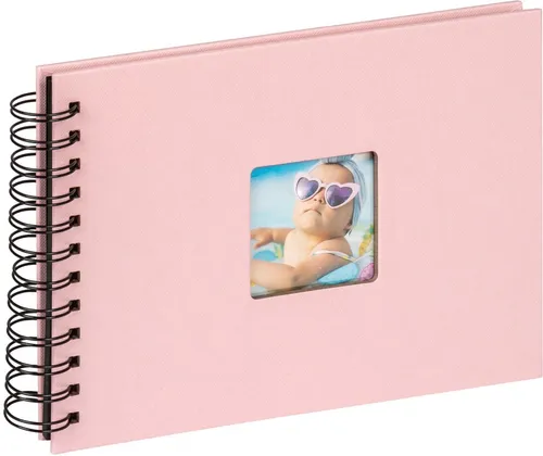 Walther Spiralalbum Fun rosa 23x17 cm 40 schwarze Seiten