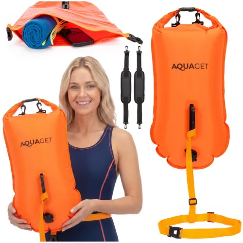 AQUAGET® Sicherheits-Schwimmboje mit Dry Bag und Rucksackfunktion