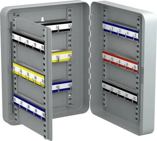 BASI SK 50 Schlüssel mit Haken und Cam Lock 45 - Schlüsselschränke mit 45 Haken, ideal zur sicheren Aufbewahrung von Schlüsseln, kompakte Maße für platzsparende Nutzung.