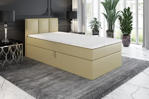 Boxspringbett NASI 80x200 (Rechts) mit Bettkästen und Bonell-Matratze