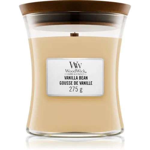 Woodwick Vanilla Bean Duftkerze mit Holzdocht 275 g in beige von WoodWick