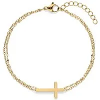 s.Oliver Armband - Elegantes Edelstahlarmband in Gold mit verstellbarer Ankerkette - Hochwertiges s.Oliver Armband aus poliertem Edelstahl, verstellbar bis 21 cm. Modernes Design und perfekte Geschenkidee, geliefert in einem wiederverwendbaren Baumwoll-Säckchen.