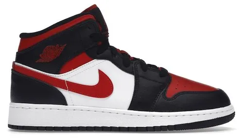 Air Jordan 1 Mid Black Fire Red (GS) - EU 38.5 in schwarz von Jordan