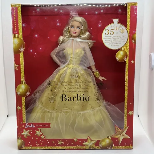Mattel Barbie HJX08 Weihnachten 35 Jahre Jubiläumsedition 2023 Puppe - NEU & OVP