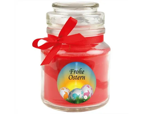 HS Candle Duftkerze zur Osterzeit (1-tlg), Frohe Ostern - Stimmungslicht mit Duft - Kerze mit Motiv zur Osterzeit
