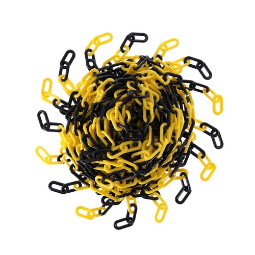 TIBU Absperrkette Kunststoff Plastikkette 8 mm Stärke in gelb von TIBU