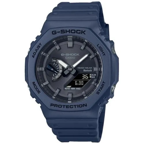 Casio Watch GA-B2100-2AER - Herren Armbanduhr, blaues Kunststoffgehäuse, mit Solar und Alarmfunktion für vielseitigen Einsatz