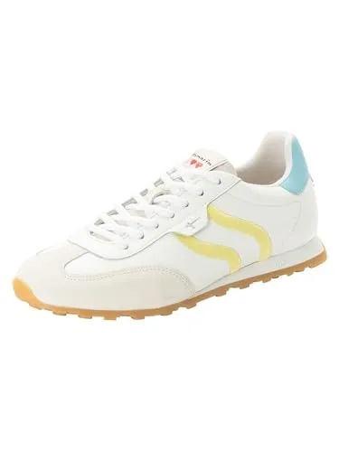 Tamaris Damen Sneaker Low, weiß, 36 EU - Bequeme Sneaker mit herausnehmbarem Fußbett für individuellen Tragekomfort. Das atmungsaktive Textilfutter sorgt für Frische, während die 2 cm Sohle ein angenehmes Laufgefühl bietet. Ideal für jeden Tag!