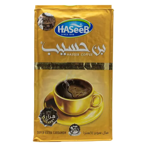 Haseeb - Original Arabischer Mokka Super Extra Kardamom - gemahlener Kaffee 500g
