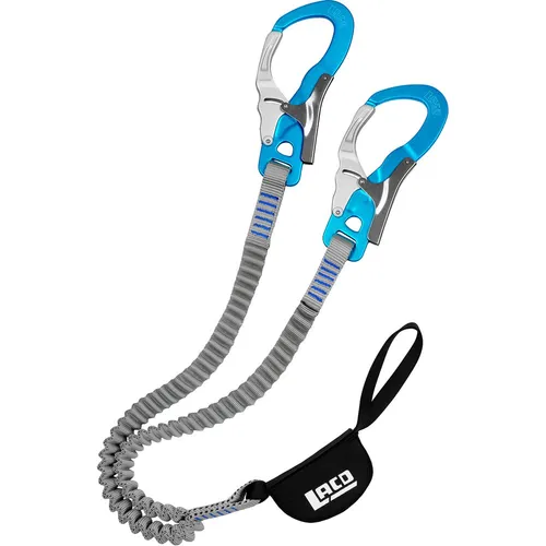LACD Ultimate 3.0 Ferrata Klettersteigset - Grau, One Size - Klettersteigset mit leichtem, robustem Design und Bandfalldämpfer aus UHMPE für maximale Sicherheit und Komfort beim Klettern.