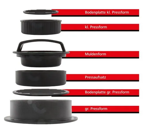 intergrill 800° Burgerpresse Hamburgerpressen Set 3 IN 1 Funktion Burger Maker