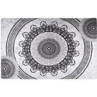 vidaXL Waschbarer Teppich 80x150 cm - Mehrfarbig & Rutschfest - Teppich in Mehrfarbig, aus weichem Samt, maschinenwaschbar und mit rutschfester Unterseite für Sicherheit. Perfekt, um Ihr Zuhause stilvoll zu dekorieren und Böden zu schützen.