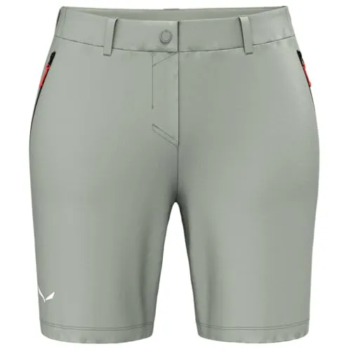Salewa Damen Puez Talvena DST Shorts - Leichte Wanderhose in Grau (Größe S) - Wanderhosen aus Vier-Wege-Stretch, windabweisend und ideal für aktive Frauen, die Komfort und Bewegungsfreiheit schätzen.