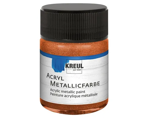 C. KREUL Acrylfarbe KREUL Acryl Metallicfarbe kupfer 50ml Glas