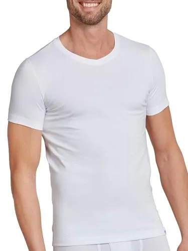 Schiesser Herren Unterhemd T-Shirt V-Ausschnitt - Long Life Cotton - Hochwertiges Herren T-Shirt mit V-Ausschnitt aus der 'Long Life Cotton'-Serie, bietet Langlebigkeit und Komfort, ideal für den täglichen Gebrauch.