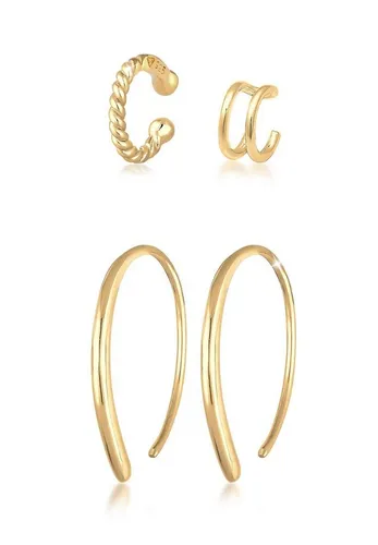 Elli Ohrring-Set Basic Set Creolen Earcuff 925 Silber von Elli