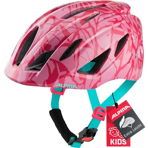 ALPINA PICO PINK-SPARKEL GLOSS - Fahrradhelm für Kinder mit Inmold-Bauweise, integriertem Sonnenschild und optimaler Belüftung für höchsten Komfort und Sicherheit beim Radfahren.