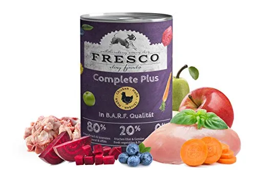 Fresco Dog Complete Plus Huhn (haltbares B.A.R.F.) - getreidefrei - Dosengröße 800g