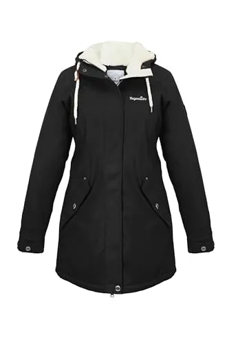 Regenliebe Damen Regenmantel wasserdicht Friesennerz - Funktionsjacke mit warmem Teddyfleece, winddicht und wasserdicht, ideal für Outdoor-Aktivitäten bei jedem Wetter.
