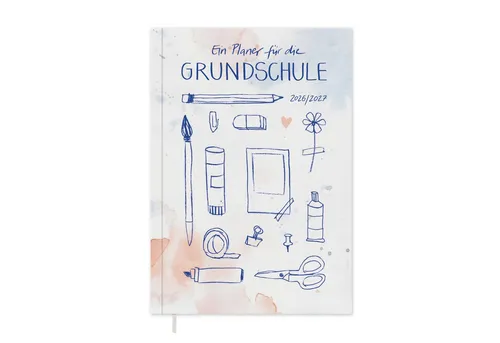 Eine der Guten Verlag Lehrerkalender Grundschulplaner 2026 2027 - A4, blau, 1 Doppelseite / Woche, Schuljahr 26/27, 216 S. Softcover, klimaneutral