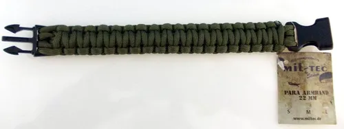 Para Armband Größe L Oliv 22mm Survival Armband Fallschirmleine Bundeswehr