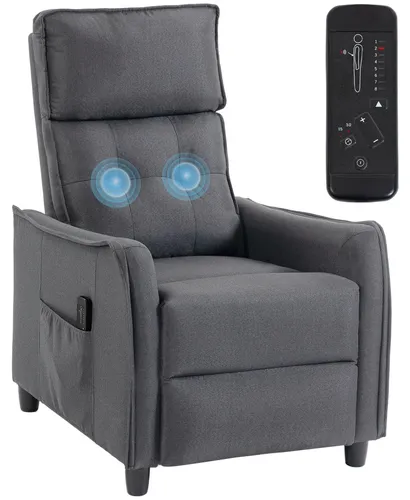 HOMCOM Relaxsessel mit Vibrationsmassage, Grau von HOMCOM