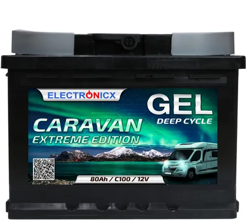 Electronicx Caravan EXTREME Edition Gel Batterie 80 AH 12V von Electronicx