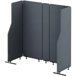 Jan Nowak Akustikschutzwand, Anthrazit, Metall, 260x145x2 cm - Moderne Akustikschutzwand für Büros, ideal zur Lärmreduktion und Schaffung ruhiger Zonen. Stabil und pflegeleicht, unterstützt eine effiziente Arbeitsumgebung.