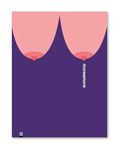 Close Up More Amore - Boobs | Kunstdruck Janette | Poster im Kleinformat | Body Positivity & Selbstbestimmung | Knallige Illustration für deine Wand | 30 x 40 cm