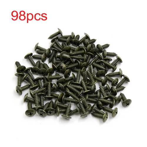 98Stk 4,2 x 16mm Rund Kreuz Kopf Fastener Selbst tippen Schraube für Motorrad