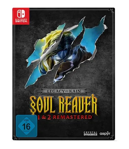 Legacy of Kain: Soul Reaver 1 & 2 Remastered Deluxe Edition - Action & Abenteuer für Nintendo Switch, Deluxe Edition mit verbesserten Grafiken und Gameplay, USK ab 16 Jahren, ein Muss für Fans der Legacy of Kain-Serie.