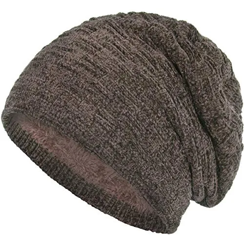 Compagno Gefütterte Mütze Herren Damen Wintermütze Beanie Strickmütze Winter Weihnachten Haube Hat Cap Männer Frauen