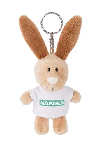 NICI 44721 Schlüsselanhänger Hase - 10cm, beige mit T-Shirt 
