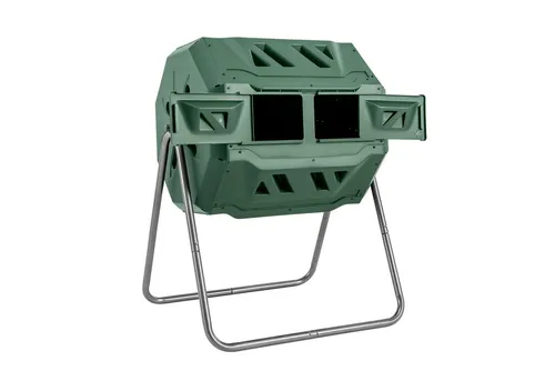 COSTWAY Komposter, BxTxH: 70x63x93 cm, 160 l, 160L, 360° drehbar, mit 2 Schiebetüren, 70x63x93 cm