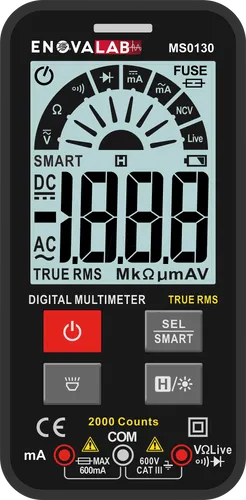 Produktbild MS0130 TrueRMS Digital-Multimeter – 600 V, 2.000 Counts, NCV
