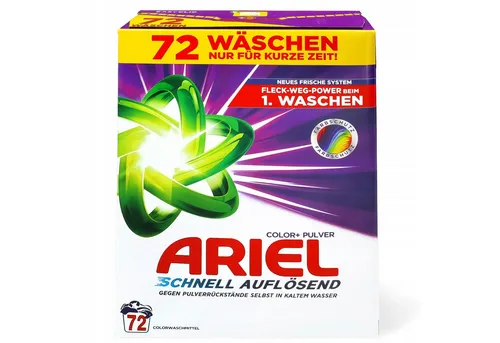 Ariel Color+ Farbwaschpulver 3,96 kg – Schnell löslich - Ariel Farbwaschmittel mit Quick Dissolve Technologie für intensive Farben und perfekte Sauberkeit. Ideal für bis zu 72 Wäschen, schützt Farben und entfernt hartnäckige Flecken auch bei niedrigen Temperaturen.