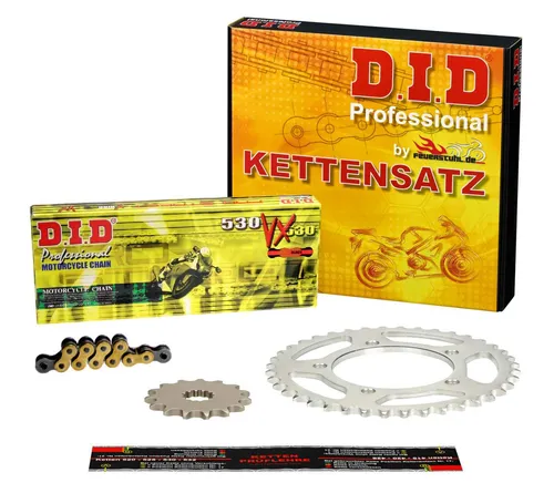 DID X-Ring gold Kettenkit Kawasaki ZRX 1100, 97-00, ZRT10C - verstärkt