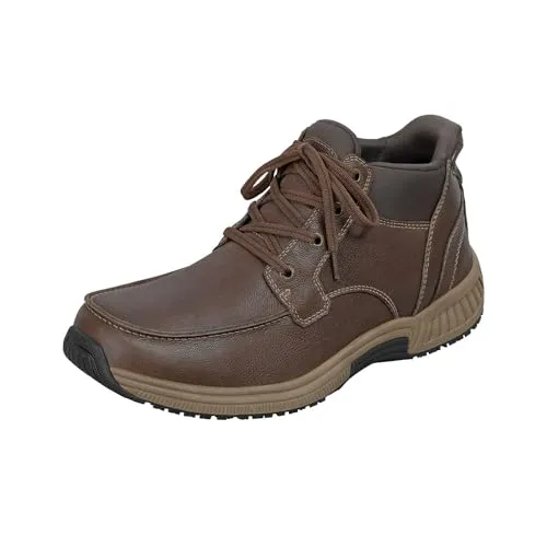Orthofeet Herren Boot-Style Stiefel aus Leder in Schwarz, Größe 46 - Langlebige Outdoor-Stiefel mit innovativer Hands-Free Technologie für einfaches Anziehen. Bietet hohen Komfort und Unterstützung für Ihre Füße, ideal für den täglichen Einsatz.