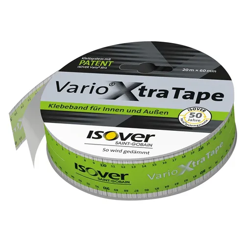 Isover Vario XtraTape Klebeband 60mm 20m - Abdeckband mit Fingerlift-Technologie, ideal für präzise und saubere Abklebearbeiten in der Bau- und Renovierungsbranche.