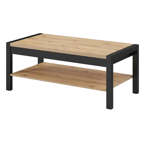 Couchtisch ACCRA-83 in Taurus Eiche Nb. mit schwarzem Gestell - Moderner Couchtisch ACCRA-83 mit robustem MDF-Gestell. Das stilvolle Design in Taurus Eiche Nb. bringt rustikalen Charme in dein Wohnzimmer und bietet zugleich praktischen Stauraum.