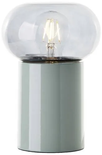 Brilliant Knut 99002/74 Tischlampe E27 25W Grau, Grün - Nachttischleuchte mit eleganter Rauchglas-Optik, ideal für stimmungsvolle Beleuchtung und modernes Design in jedem Raum.